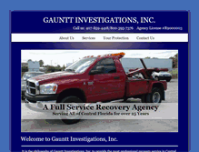 Tablet Screenshot of gaunttinvestigations.com